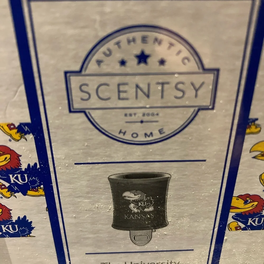 Scentsy KU Kansas Jayhawks nightlight wall plug in wax warmer Brand new in box. - Picture 3 of 4